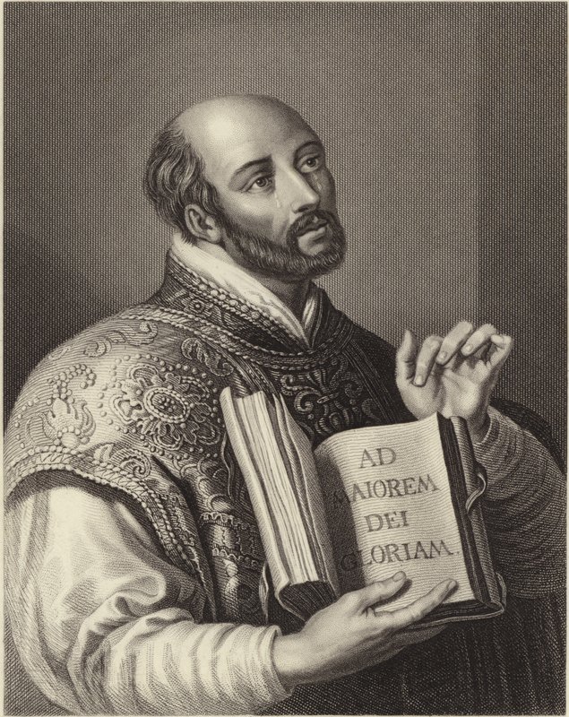 Ignatius av Loyola (gravering) av Peter Paul (after) Rubens