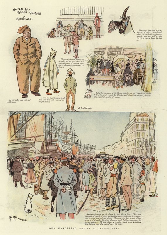 Vår vandrende artist i Marseille av Phil May