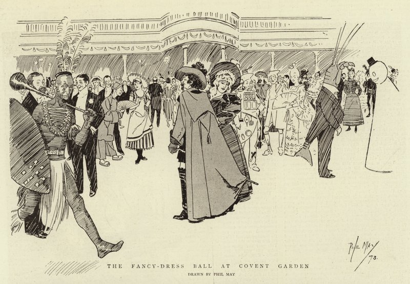 The Fancy-Dress Ball i Covent Garden av Phil May