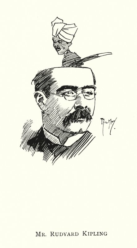 Mr Rudyard Kipling (litho) av Phil May