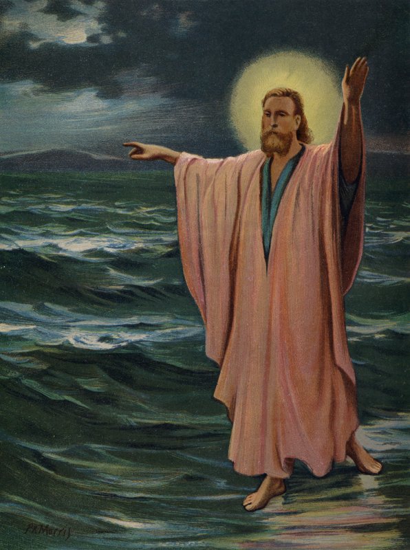 Jesus går på havet av Philip Richard Morris