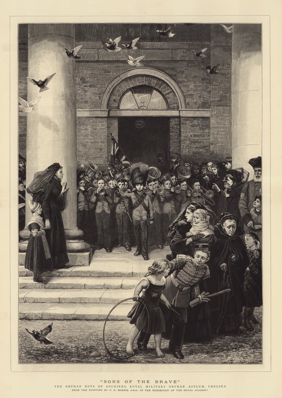 Sons of the Brave, the Orphan Boys of Soldiers, Royal Military Orphan Asylum, Chelsea av Philip Richard Morris