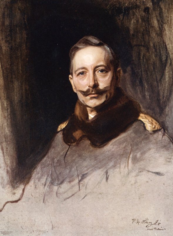 Kaiser Wilhelm II (farge litho) av Philip Alexius de Laszlo