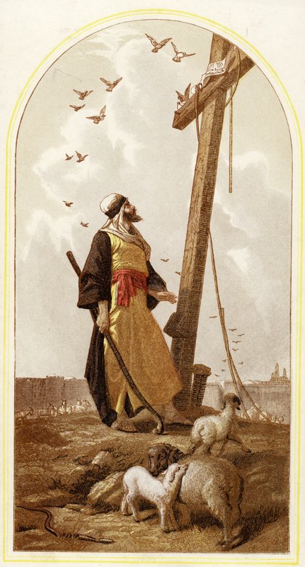 Hyrden i Jerusalem (chromolitho) av Phillip Richard Morris
