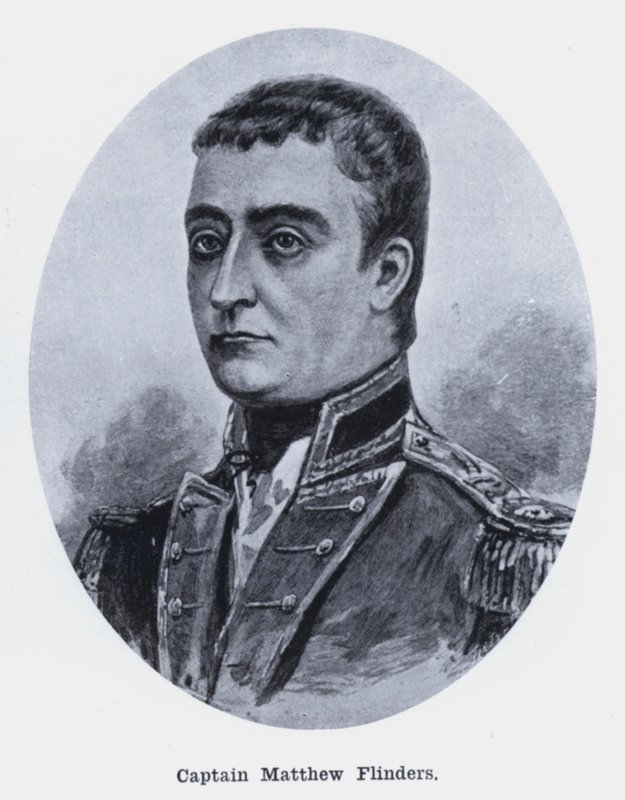 Kaptein Matthew Flinders (s/hvitt bilde) av Photographer Australian
