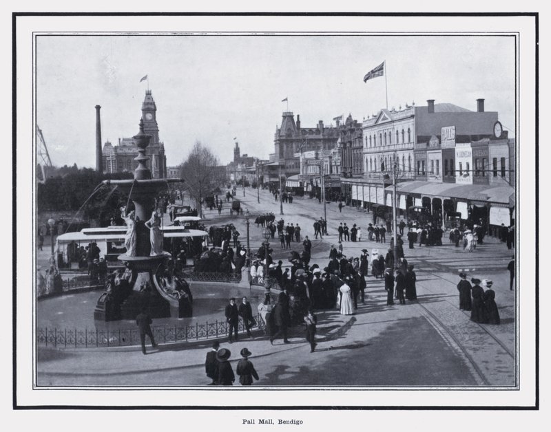 Pall Mall, Bendigo (s/hvitt bilde) av Photographer Australian