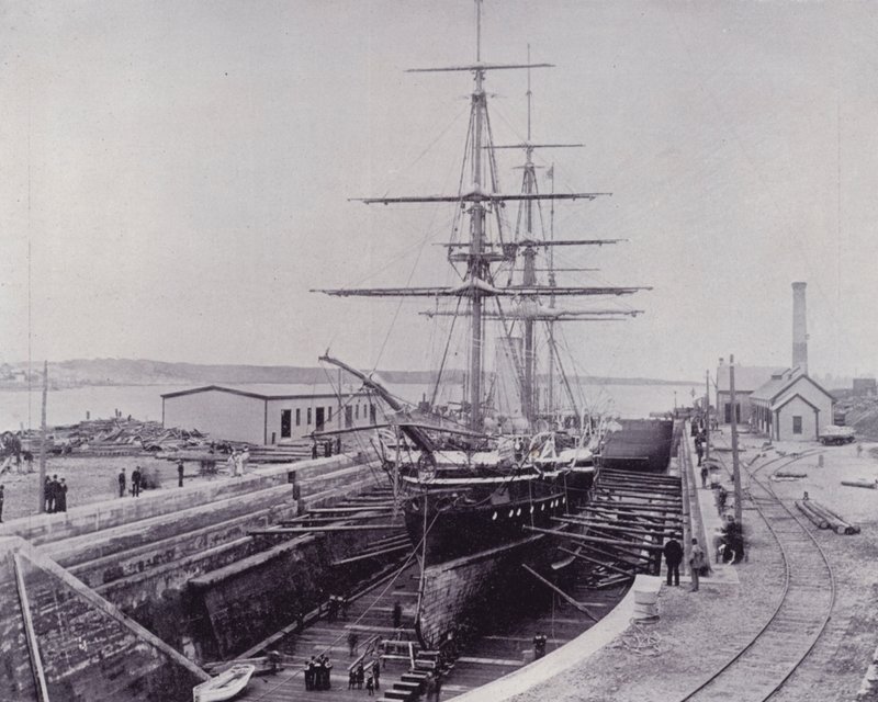 Canada: HMS "Canada" (s/hvitt bilde) av Photographer Canadian