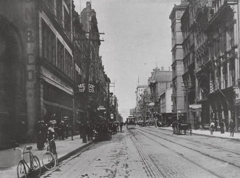 King Street, Toronto (s/hvitt bilde) av Photographer Canadian