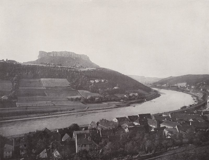 The Lilienstein (s/hvitt bilde) av Photographer German