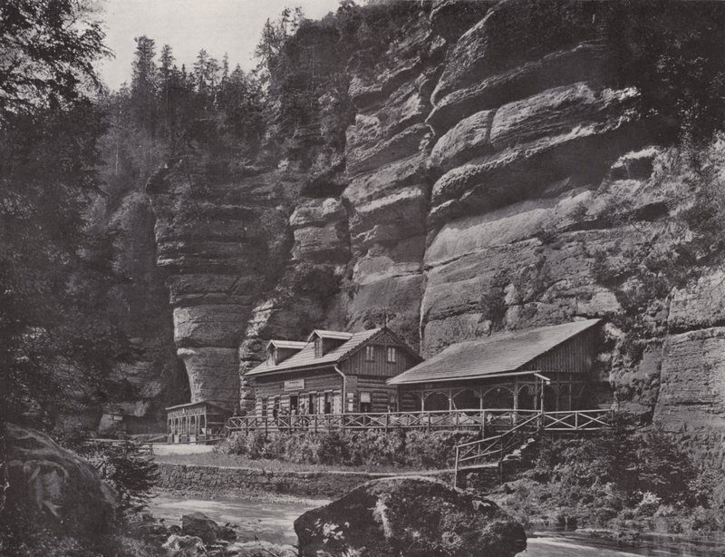 Edmundsklamm, Blockhaus (s/hvitt bilde) av Photographer German