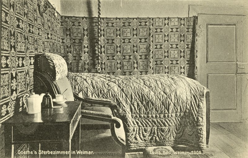 Goethes dødsrom, Weimar (fargebilde) av Photographer German