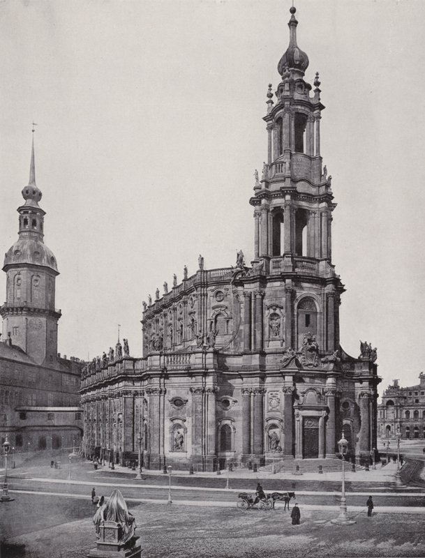 Catholic Court Church (s/hvitt bilde) av Photographer German