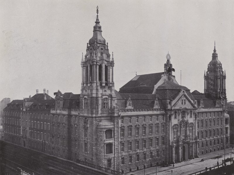 Tingrett i Neue Friedrich-Strasse (s/hvitt bilde) av Photographer German