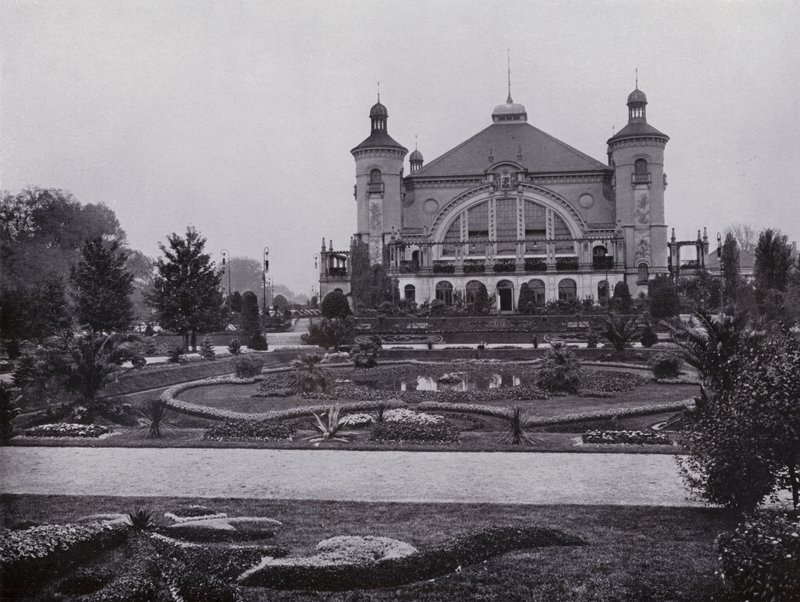 Leipzig: Palm Garden (s/hvitt bilde) av Photographer German