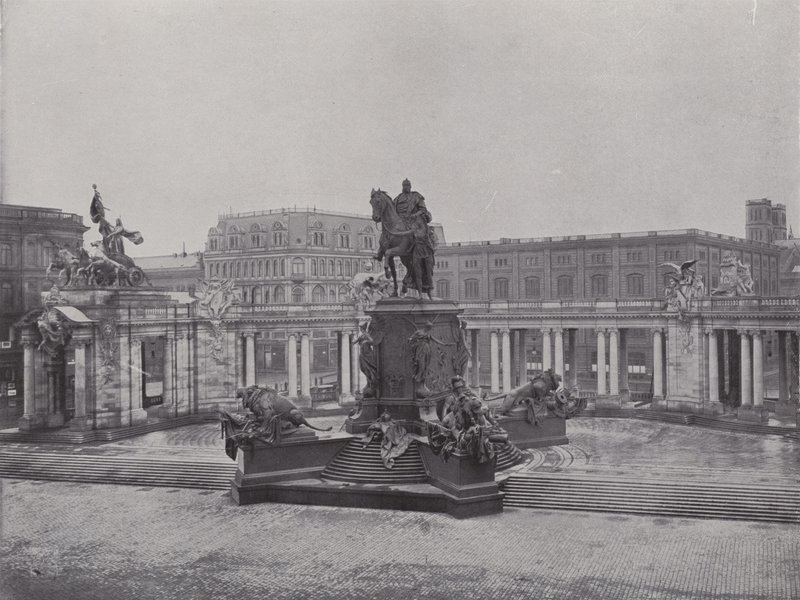 Nationaldenkmal Kaiser Wilhelm I (s/hvitt bilde) av Photographer German