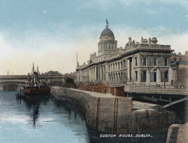 Custom House, Dublin (fargebilde) av Photographer Irish