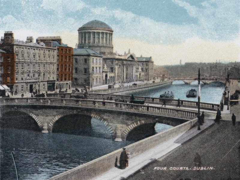 Four Courts, Dublin (fargebilde) av Photographer Irish