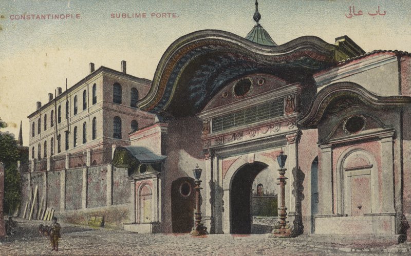 Sublime Porte, Konstantinopel (fargebilde) av Photographer Turkish