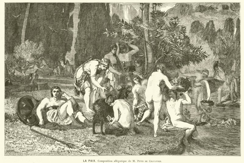 Fred (gravering) av Pierre (after) Puvis de Chavannes