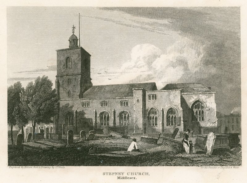 Stepney Church, London av Pieter Jansz. Quast