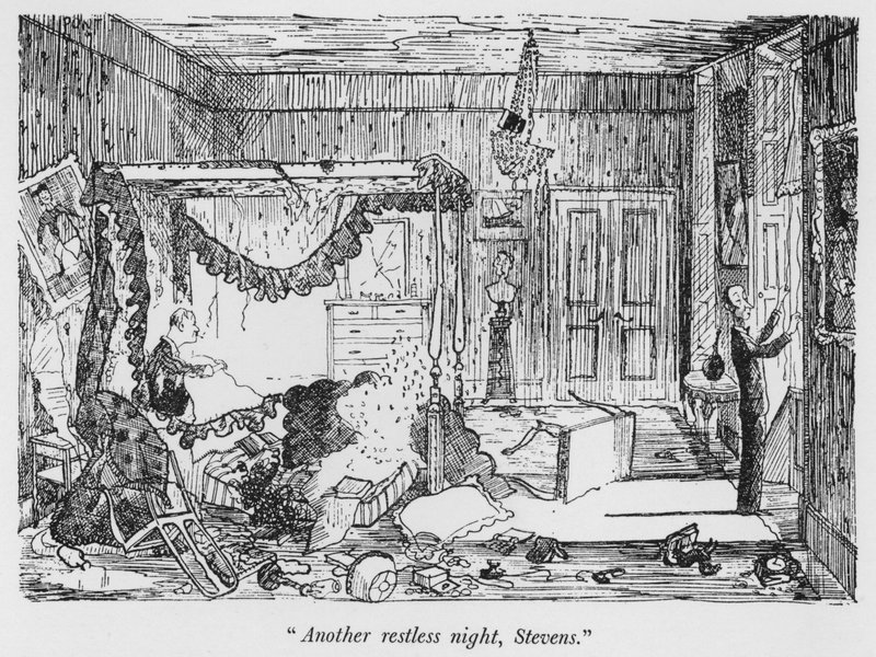 "Enda en rastløs natt, Stevens" (litho) av Pont
