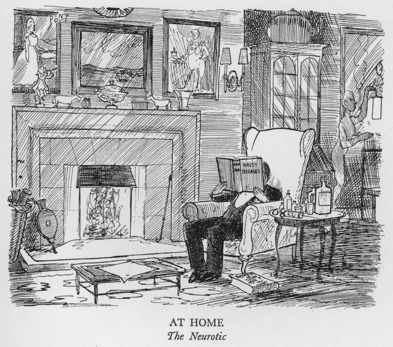 Hjemme, The Neurotic (litho) av Pont