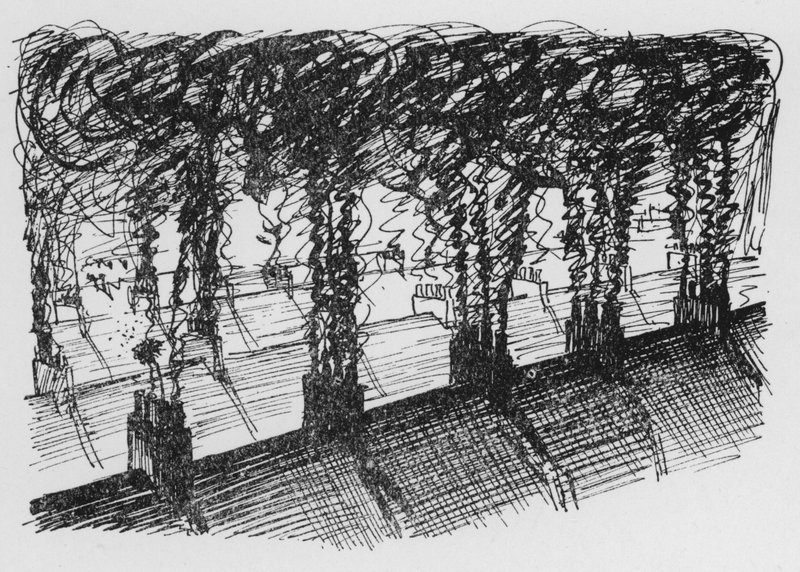 Skorsteiner (litho) av Pont