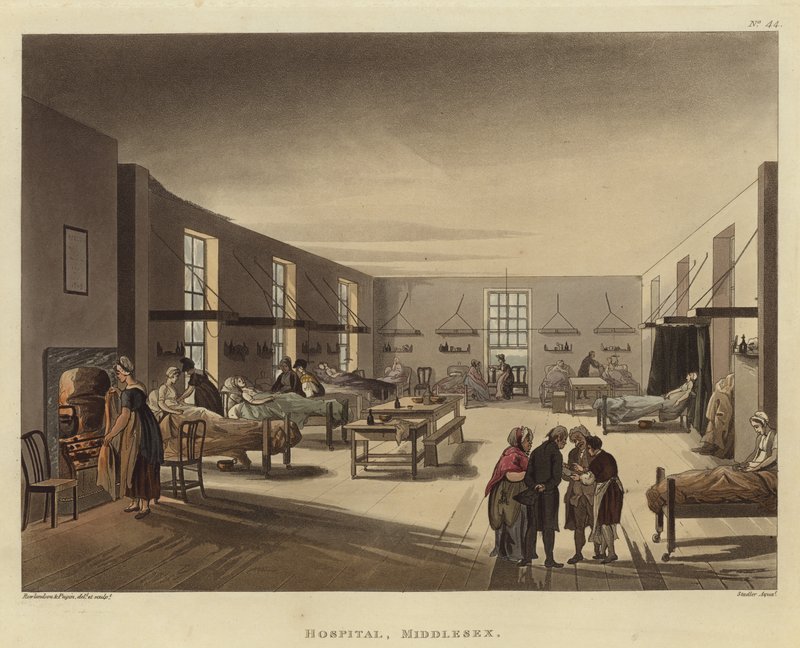 Sykehus av Pugin and Rowlandson