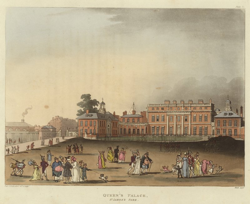 Dronningens palass av Pugin and Rowlandson
