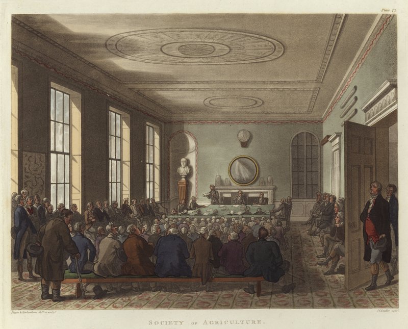 Landbrukssamfunnet av Pugin and Rowlandson