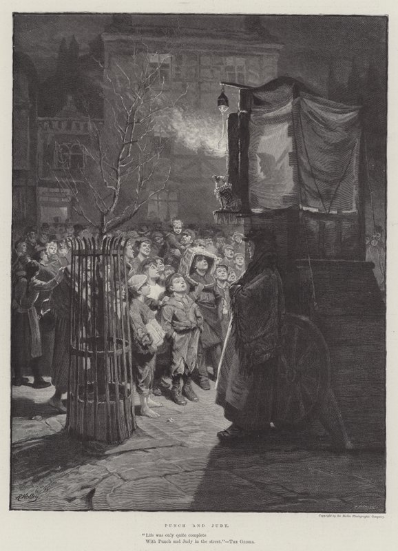 Punch og Judy av Ralph Hedley