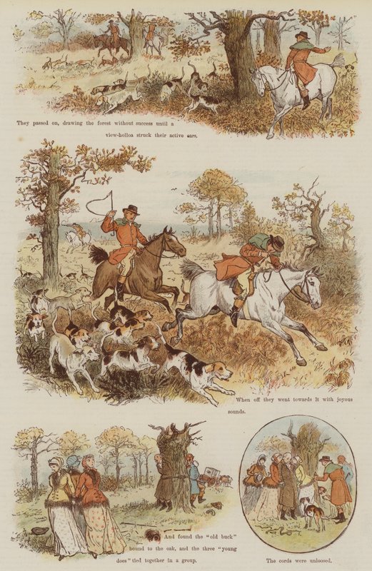 The Legend of the Laughing Oak (chromolitho) av Randolph Caldecott