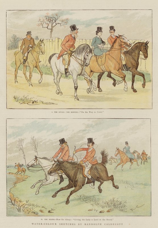 Vannfargeskisser (chromolitho) av Randolph Caldecott