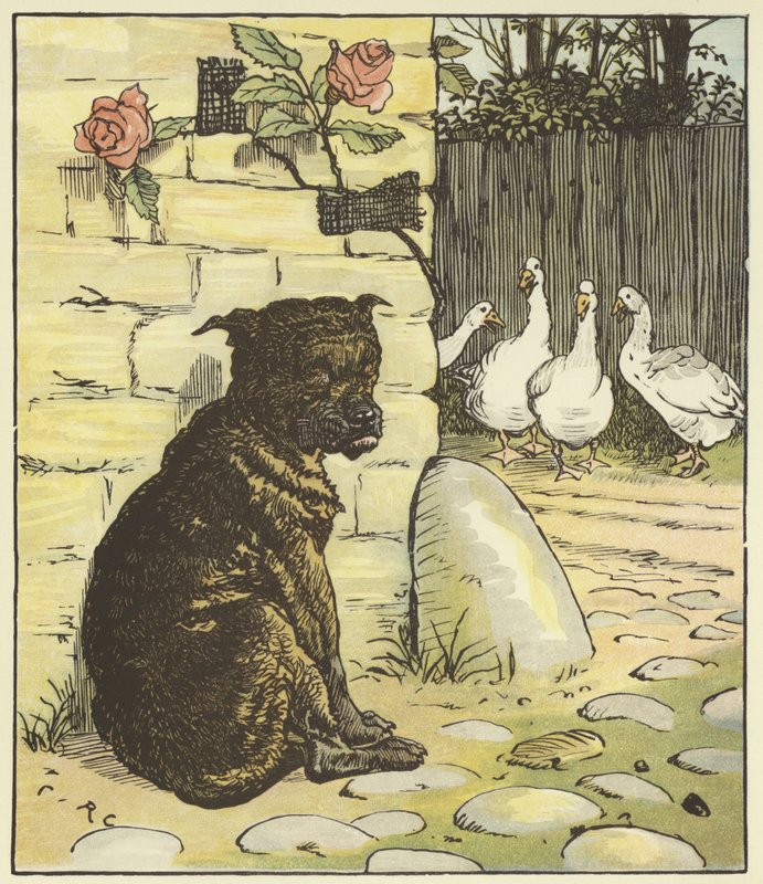 The House That Jack Built (farge litho) av Randolph Caldecott