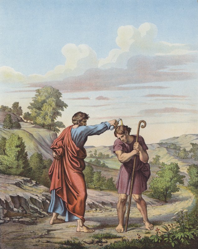 Samuel salver Saul til konge av Israel og Juda av Raffaello Sanzio Raphael