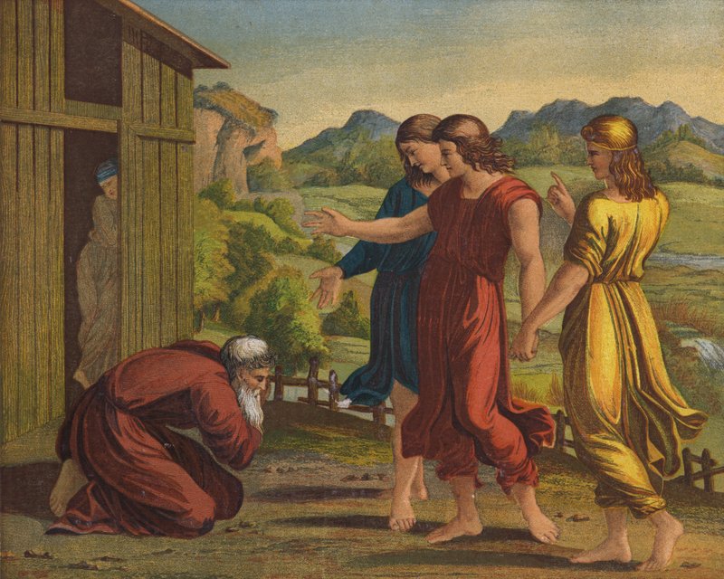 Tre engler viser seg for Abraham av Raffaello Sanzio Raphael