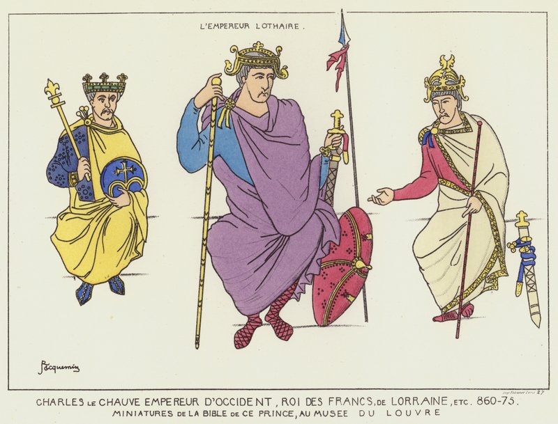 Karl den skallede og keiser Lothair av Raphael Jacquemin