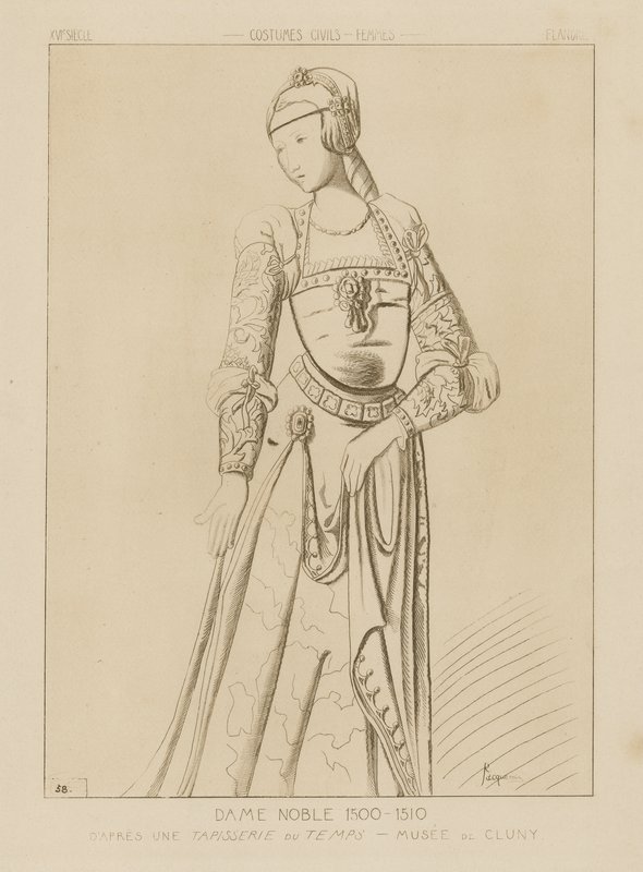 Adelig kvinne, 1500-1510 av Raphael Jacquemin