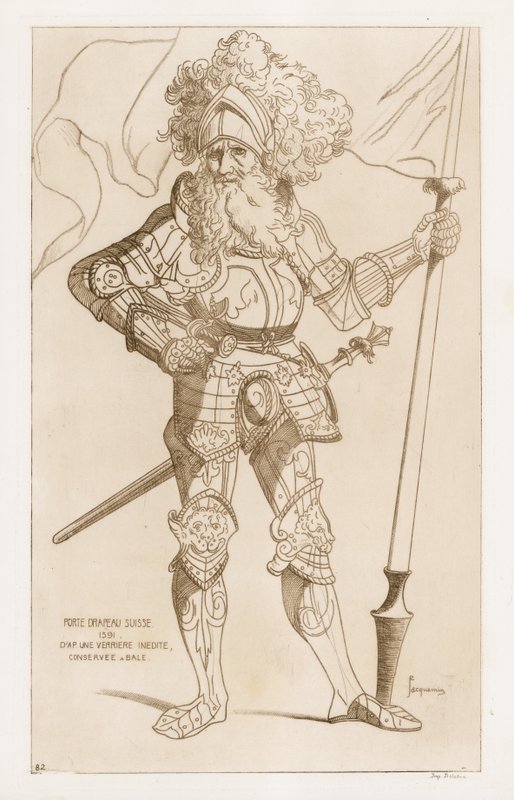 Sveitsisk flaggbærer, 1391 av Raphael Jacquemin