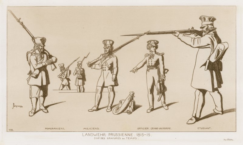 Preussisk Landwehr, 1813-15. av Raphael Jacquemin