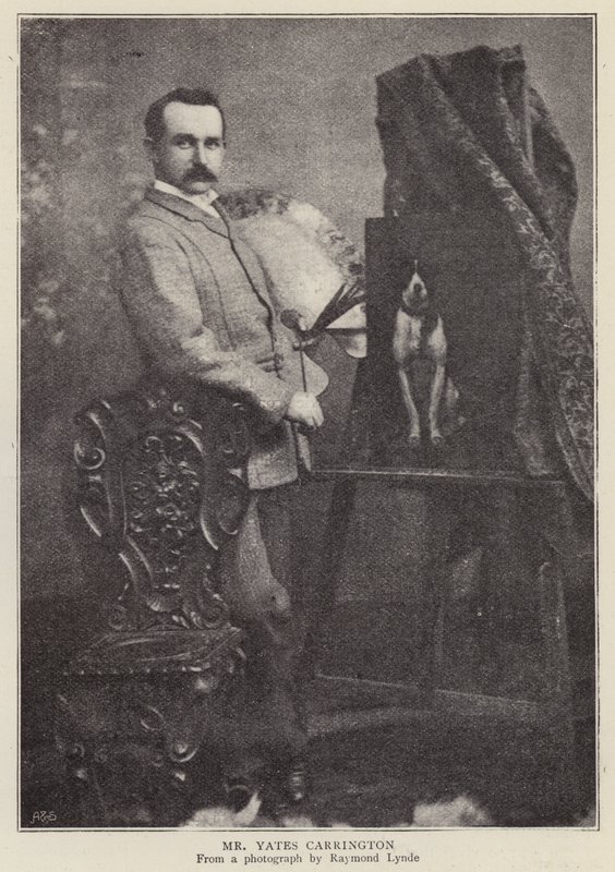 James Yates Carrington , engelsk artist (s/hv-bilde) av Raymonde Lynde