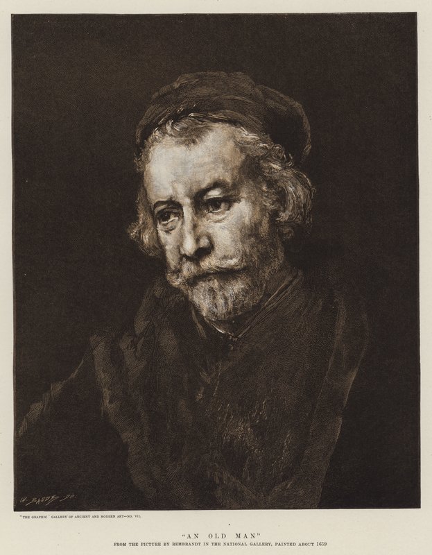 En gammel mann av Rembrandt van Rijn