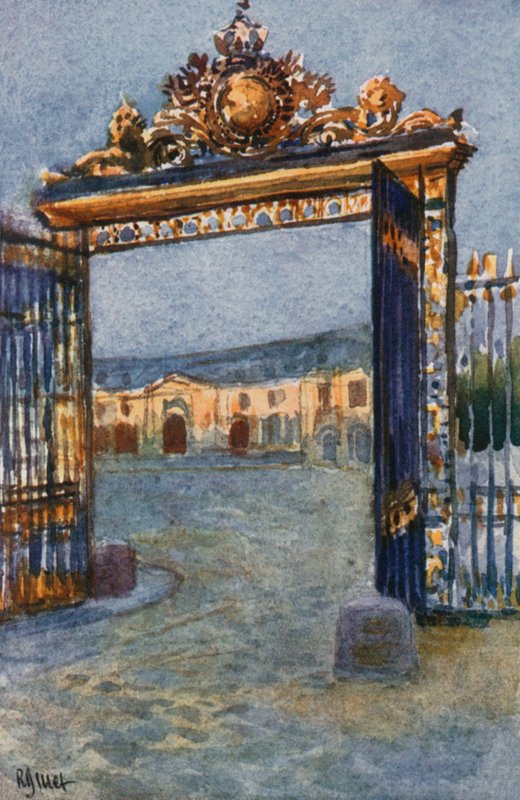 Gateway of Palace og Grand Stables, Versailles av Rene Binet