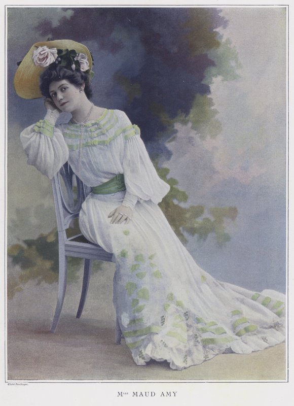 Maud Amy , fransk skuespillerinne (farget bilde) av Reutlinger Studio