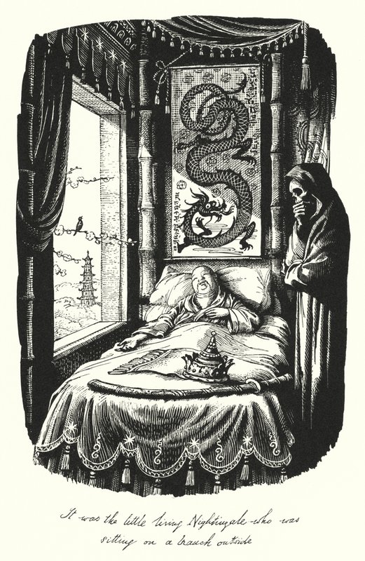 HC Andersen: Nattergalen (litho) av Rex (after) Whistler