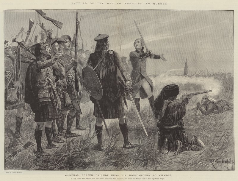 Slag fra den britiske hæren, Quebec av Richard Caton Woodville junior