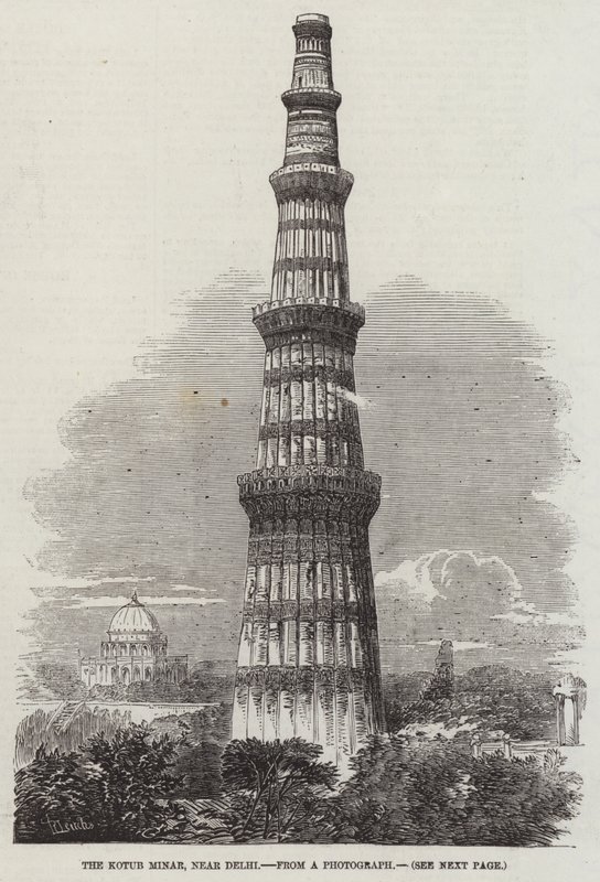 Qutub Minar, nær Delhi av Richard Principal Leitch
