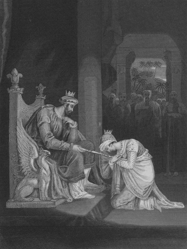 Ester før Ahasverus av Richard after Westall