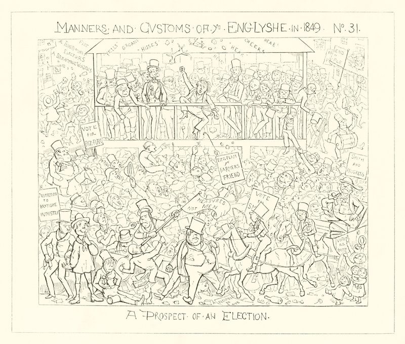 1849, utsiktene til et valg av Richard Doyle