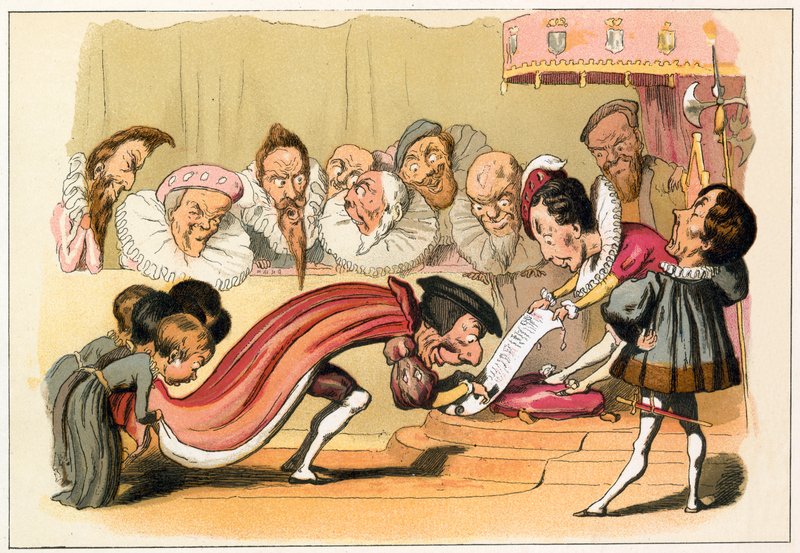 Kong Edward VI innvilger et charter av Richard Doyle